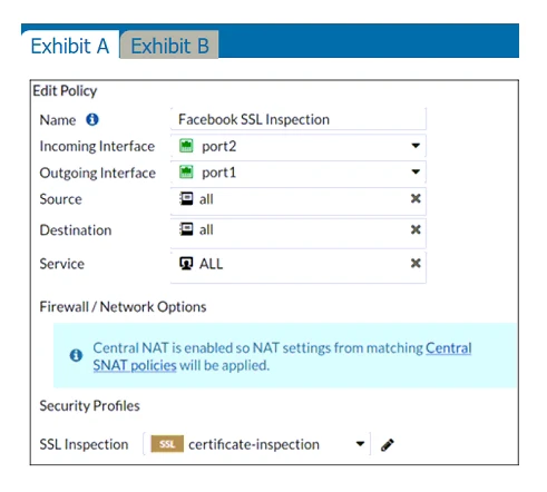 Exam NSE4_FGT-7.2: Question 6 - Image 1