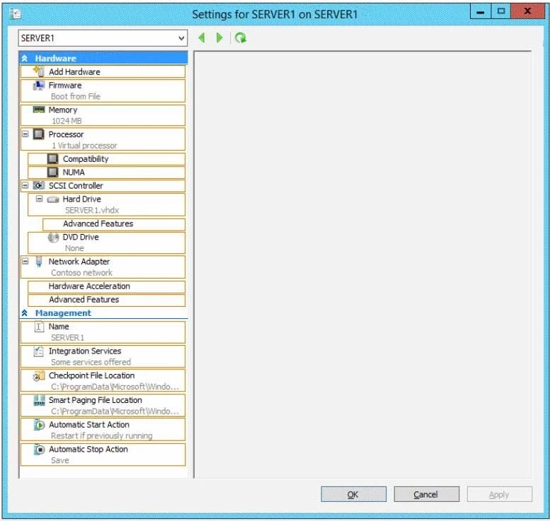 Exam 70-410: Question 7 - Image 1