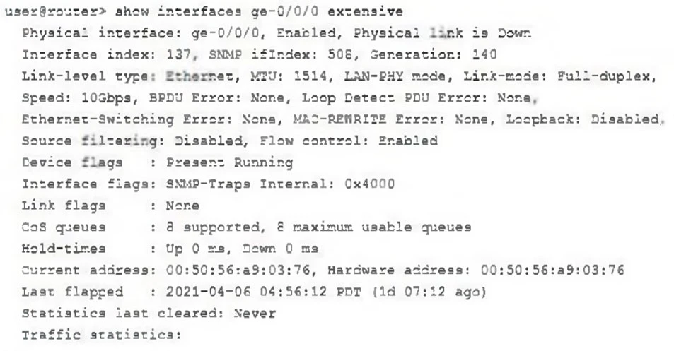 Exam JN0-104: Question 3 - Image 1