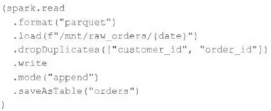 Exam Certified Data Engineer Professional: Question 8 - Image 1
