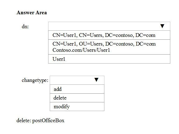 Exam 70-742: Question 8 - Image 1