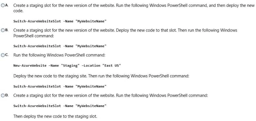 Exam 70-532: Question 7 - Image 1
