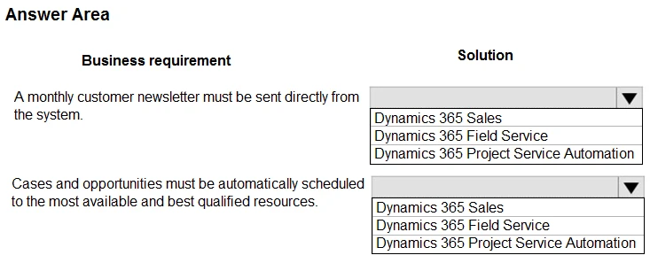 Exam MB-600: Question 8 - Image 1