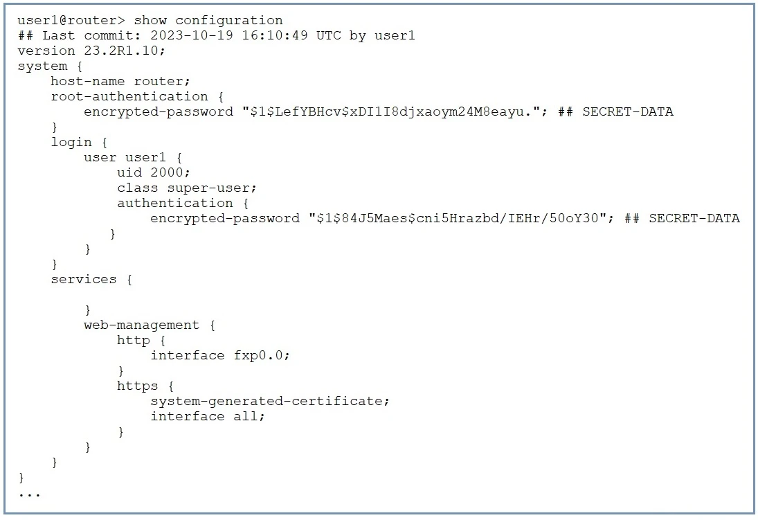 Exam JN0-105: Question 3 - Image 1