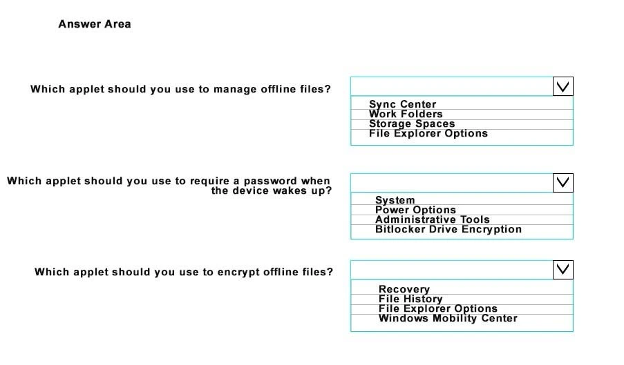 Exam 70-398: Question 3 - Image 1