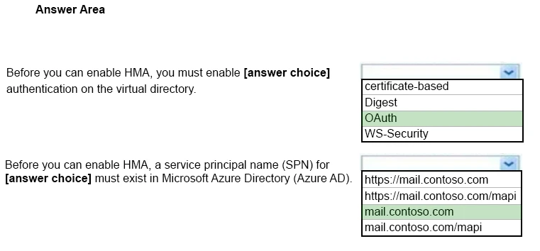 Exam MS-201: Question 10 - Image 3