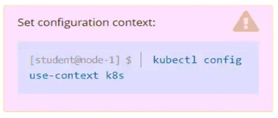 Exam CKA: Question 1 - Image 1