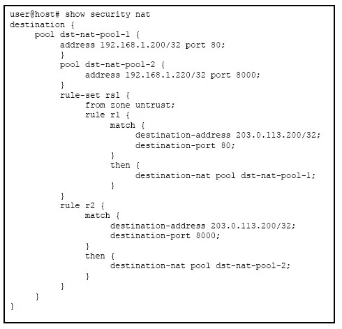 Exam JN0-333: Question 7 - Image 1