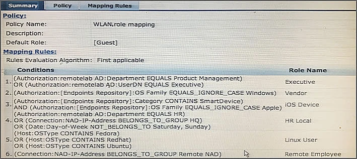 Exam HPE6-A15: Question 1 - Image 1
