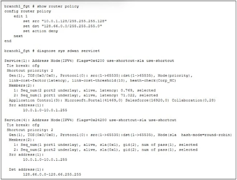 Exam FCSS_SDW_AR-7.6: Question 8 - Image 1